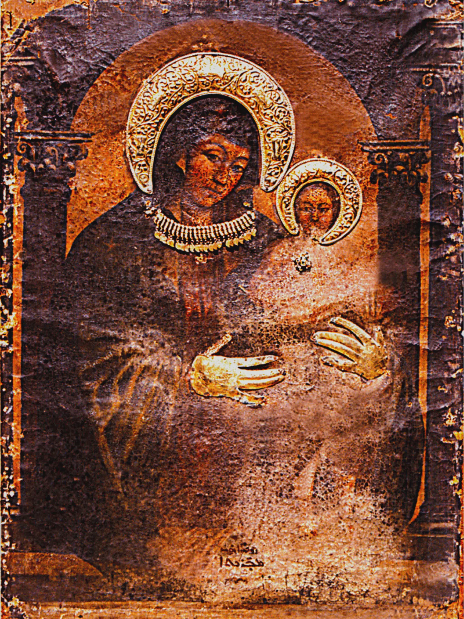 Orthodox icon of the Theotokos holding the Christ Child, traditionally attributed to Saint Luke the Evangelist.