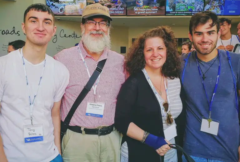 Father Gregory, the priest of Evangelist Luke Orthodox Mission Church, posing with his family.